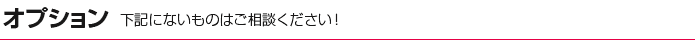 オプション 下記にないものはご相談ください！